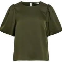 Vila Ellette 2/4 Satin Puff Top Lyhythihainen T-paita