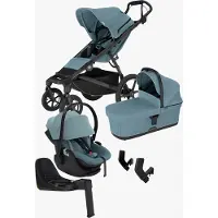 Thule Urban Glide 4 Yhdistelmävaunut + Turvakaukalo Ja Telakka, Mid Blue