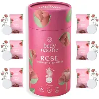 Body Restore Rose Shower Steamers suihkutabletit tuoksuu ruusulle 6 kpl
