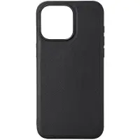 Buffalo iPhone 15 Pro Max Leather MagSeries suojakuori (musta)