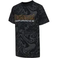 Hummel Hmljr Aop Logo T-Shirt - Black - 146/152