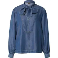 BOSS for woman. 50566353 Betilla blue blouse (36), Casual, Long sleeve, Lyocell