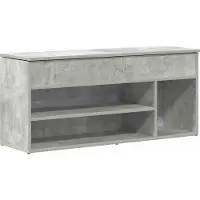 vidaXL Kenkäpenkki betoninharmaa 102x30,5x45 cm tekninen puu