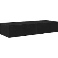 vidaXL Seinähylly laatikoilla musta 100x36x19 cm