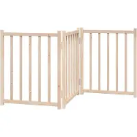 vidaXL Taittuva koiran turvaportti, 3 paneelia, 150 cm