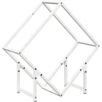 vidaXL Polttopuuteline Valkoinen 60x25x60 cm Kylmävalssattua terästä
