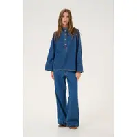 My Essential Wardrobe Hilmamw 171 Boxy Blouse - Blue - 44