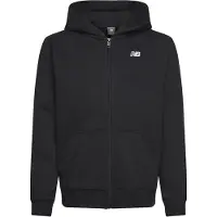 New Balance Brush Back Small Logo Full Zip Hoodie - Black - 122