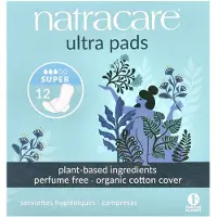 Natracare Ekologiset terveyssiteet siivillä Ultra Super - 12 kpl