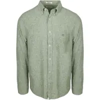 Gant Reg Cotton Linen Shirt - Green - L