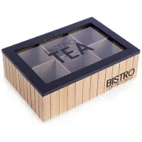 Bistro Teeastia 24x16.5x 7.5 cm, Arbatos dėžutė BISTROT 24x16,5x7,5 cm