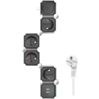 Logilink LPS276U, 1,5 m, Sisätila, CEE, Kulmikas, IP20, Roisketiivis