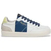 Pepe Jeans unisex for kids. PBS300003 Lane Act Sneakers white (36), Flat, Laces, Casual, children's fashion