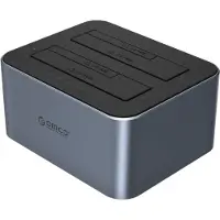 ORICO Docking station for 2 drives with offline cloning function 2.5"/3.5" SATA HDD/SSD - gray