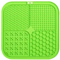 Exogio Lick Mat for Dogs, Food-Grade Silicone Dog Lick Mat As Dog & Cat Slow Feeder, Dog Licking Mat with Suction Cups Green