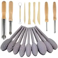 Jojomino Clay Texture Roller for Art Projects,Single /Double , Roller Stick, Clay Bead Roller,Clay Texture Tools for Art