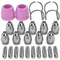 Jojomino AG-60 Plasma Cutter Torch Consumables, 040 SG-55 AG-60 WSD-60 Plasma Cutter Accessories for CUT55/CUT55PRO, 24 Pcs