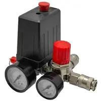 Jojomino Air Compressor Pressure Air Compressor Pressure Control Valve Regulator with Gauges Air Compressor Valve