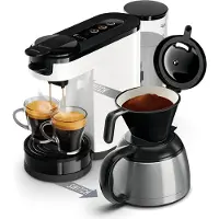 Philips Kaffemaskin 2 i 1 Senseo Switch HD6592/05, 2 i 1 med filter och pod, isolerade verser, Crema Plus
