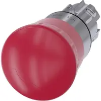 Siemens Em stop mushroom pushbutton 40mm Punainen