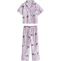 Next Yöpuku 'Hello Kitty' laventeli / roosa / musta / valkoinen