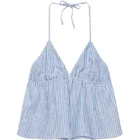 Pull&Bear Toppi vaaleansininen / valkoinen