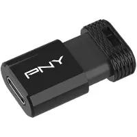PNY Elite-X, 64 GB, USB Type-C, 3.2 Gen 1 (3.1 Gen 1), 200 MB/s, Liuku, Musta (P-FDI64GEXFITC-GE)