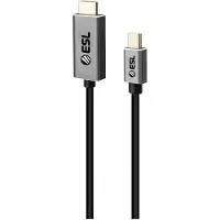 Diverse ESL Gaming mini DisplayPort - HDMI -kaapeli, 2 m, musta