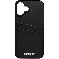 Screenor Lumo iPhone 16 Plus -suojakuori, Musta