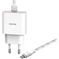 Unisynk 20 W Lightning Slim laturi (valkoinen)