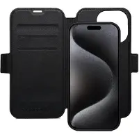 Screenor iPhone 16 Pro First -lompakkokotelo, musta