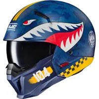 HJC i20 Vanguard Call of Duty MC2F Jet-Kypärä ininen/Keltainen unisex sininen, size S