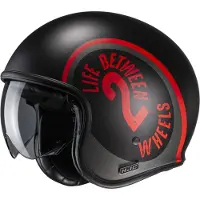 HJC V30 Harvey MC1SF Jet-Kypärä Musta/Punainen unisex, size XS