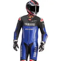 Alpinestars Yamaha GP-R7 rei'itetty 1-osainen moottoripyörän nahkapuku