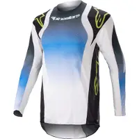 Alpinestars Techstar Push MX-pusero Sininen/Valkoinen/Musta/Neonkeltainen M Miehet