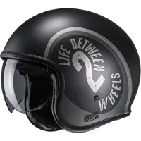 HJC V30 Harvey MC5SF Jet-Kypärä Musta/Vaaleanharmaa unisex, size XS