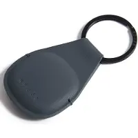 Mujjo Leather AirTag Keychain - Basalt