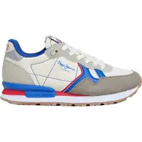 Pepe Jeans unisex for kids. PBS400010 Brit Board shoes white (37), Flat, Laces, Casual, children's fashion