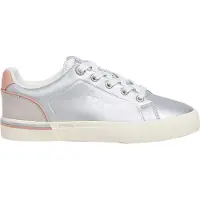 Pepe Jeans for woman/girl. PGS300004 Trainers Kenton Galactic silver (38), Flat, Laces, Casual, children's fashion
