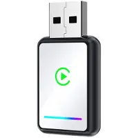 Zandona 2IN1 Wireless CarPlay Android Auto USB Adapter Dongle Box Plug Converts Wired Carplay to Wireless B