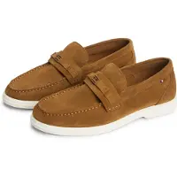 Tommy Hilfiger Light Suede Flag Hardware Loafer - Brown - 43