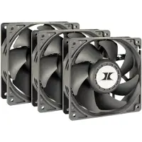 Inter-Tech 88887368, Tuuletin, 12 cm, Musta