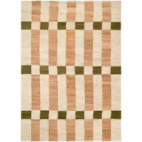 Decotique Checks matto Luonnollinen / 180x270 Cm - Juuttimatot Juutti Vihreä - 439541
