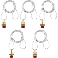 Jojomino 5PCS Air Tank Drain Valve Plug Connector with 60inch Cable, Air Compressor Drain Valve Cable for Semi Trucks B