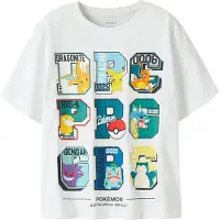 Name it Nkmjulio Pokemon Ss Nreg Top Noos Sky - White - 146-152
