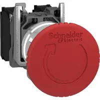 Schneider Electric ELECTRIC HÄTÄ-SEIS, HARMONY XB4, KOOTTU, METALLI, Ø40 MM, SIENIOHJAINPÄÄ, PUNAINEN, KIERTOVAPAUTUS TOIMINTO, 2XNC (XB4BS8444)