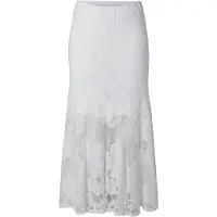 Pieces Pcmaya Mw Lace Ankle Skirt Wvn D2D - White - XL