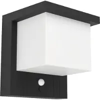 Eglo Frigento 7W LED 3000K 700lm IP44 musta ulkoseinävalaisin aurinkokennolla ja liiketunnistimella