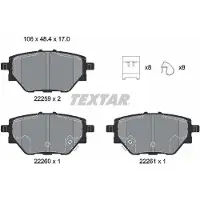 Textar Jarrupalasarja (4kpl), levyjarru 2225901