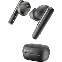 HP Poly Voyager Free 60+ UC -langattomat nappikuulokkeet + kosketusnäytöllinen kotelo ja USB-C-sovitin, musta